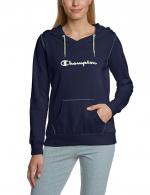 CHAMPION Women's Pullover Hoodie Sweatshirt Dark Blue