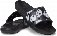 Crocs Classic Dice Print Slide Black / White