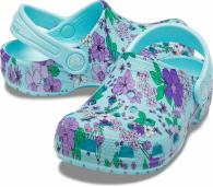 Crocs Classic Floral Clog Ice Blue