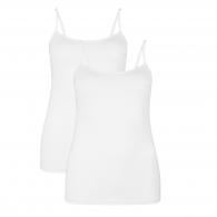 BAMBOO BASIC Spaghetti Tops VERA 2-pack white